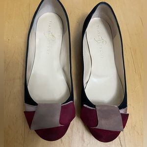 Ivanka Trump Black Suede Flat Shoes